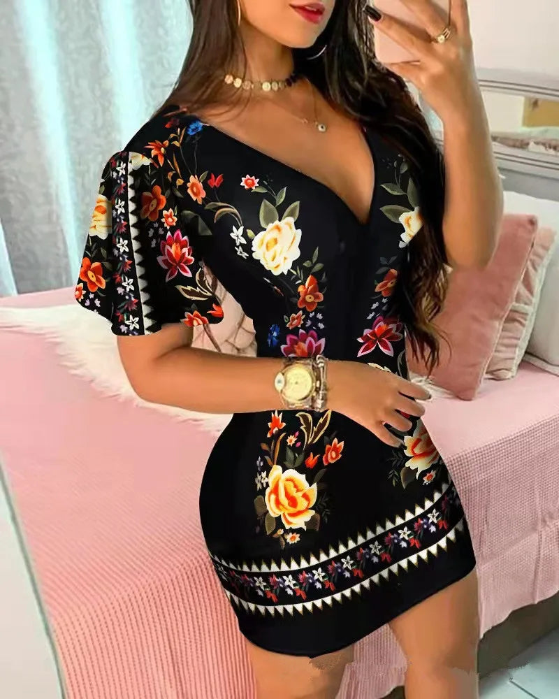 Women's black mini dress