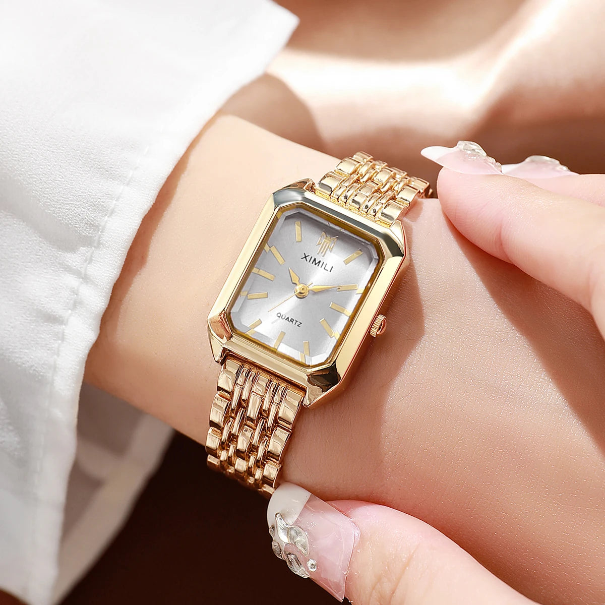 Women's rectangle bracelet watch - view 2