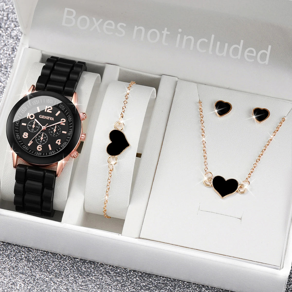 Silicone watch and jewelry gift set - view 1