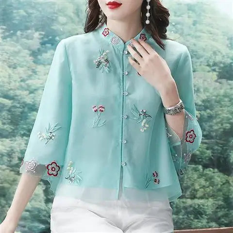 Women's blue vintage suit