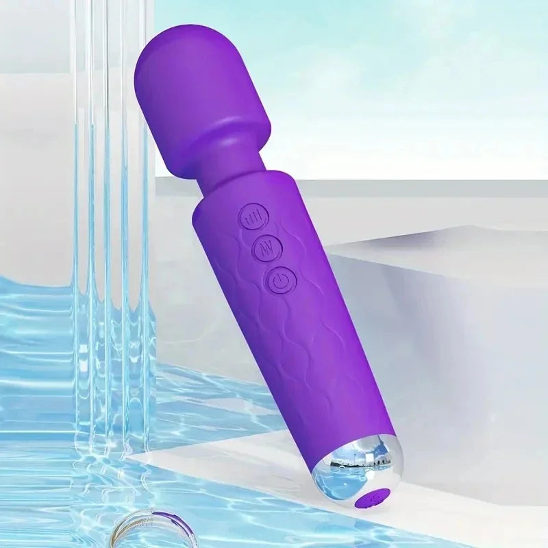 Electric purple large massage stick