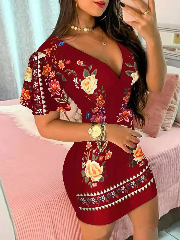 Alternate view: Women's floral mini dress