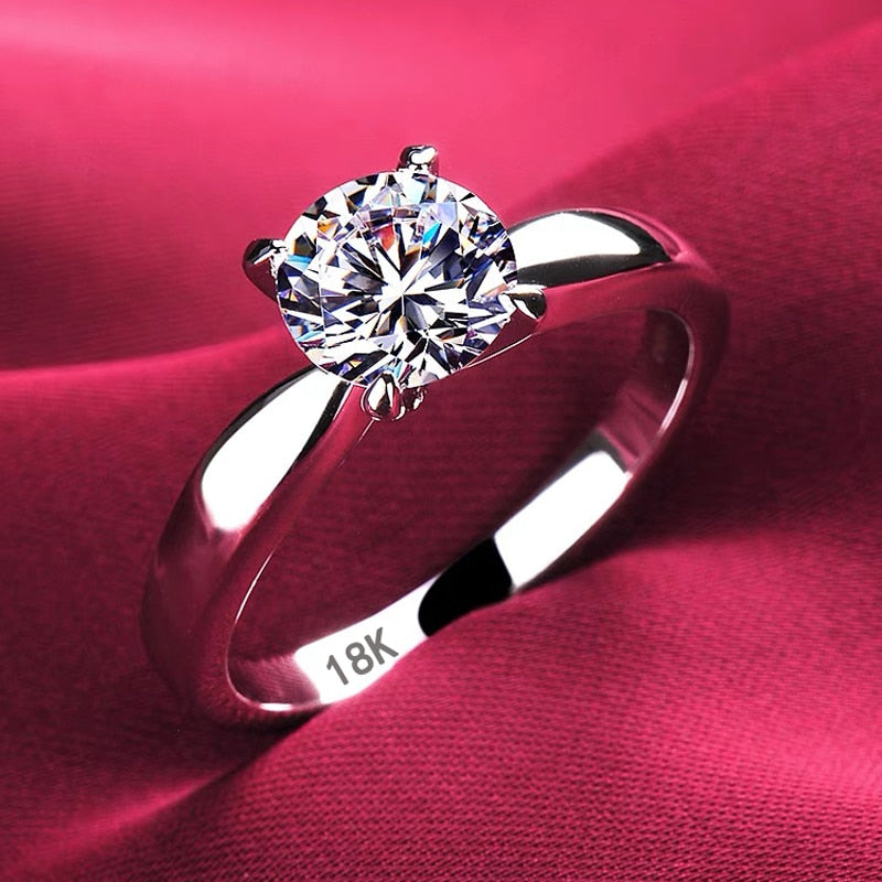 Alternate view: Women's zircon wedding ring