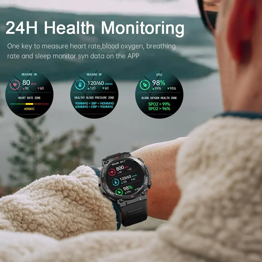 Unisex 1.39" bluetooth smart fitness watch - unisex