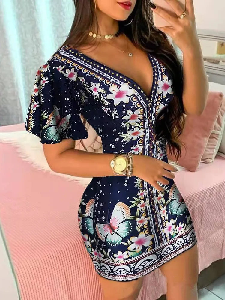Alternate view: Women's floral mini dress