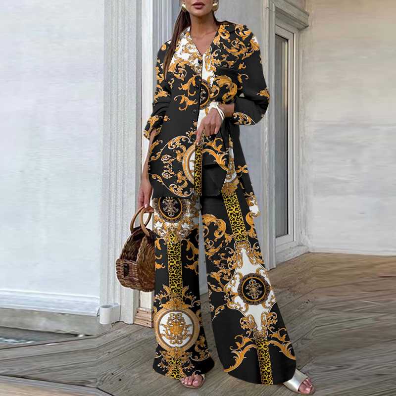 Women's leopard two-piece set