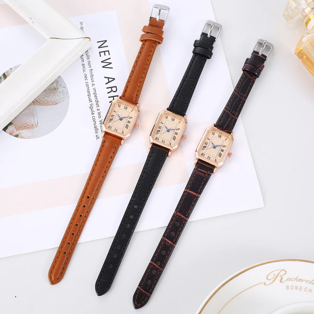 Vintage square Roman numeral watch - view 1