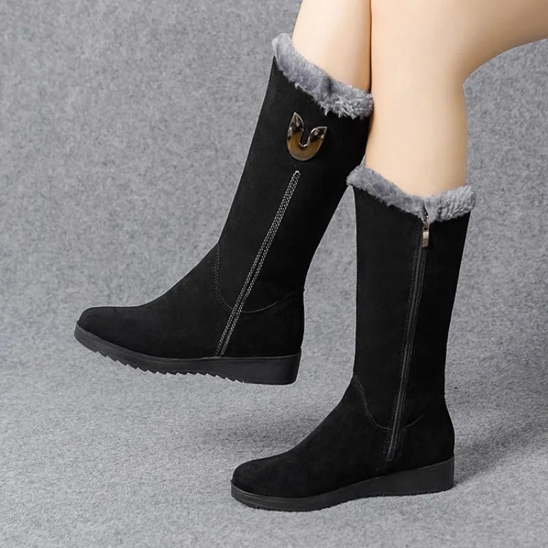 Alternate view: Women's plush fur winter boots