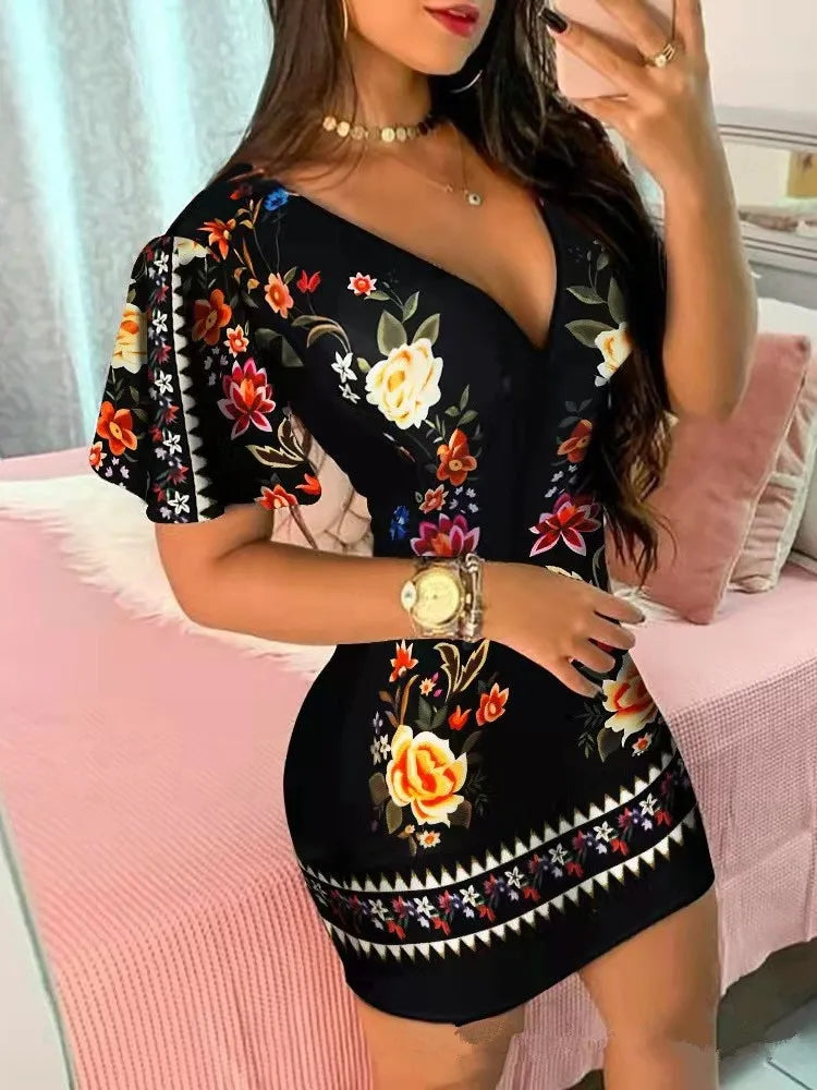 Women's floral mini dress