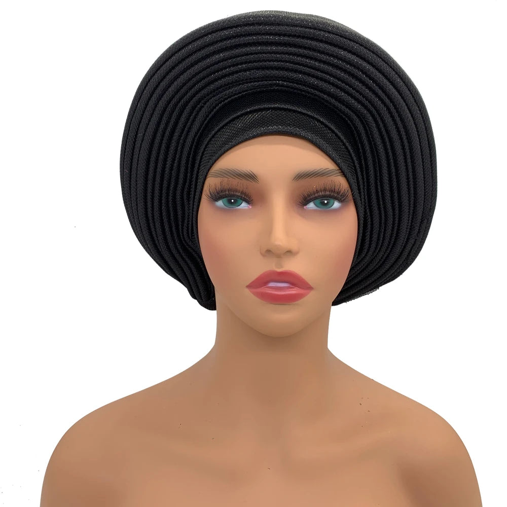Women's black made turban, colors