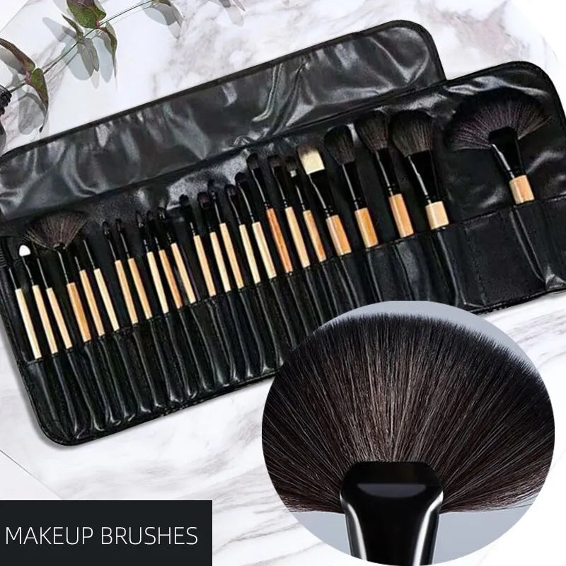 Unisex 24 piece makeup brush set