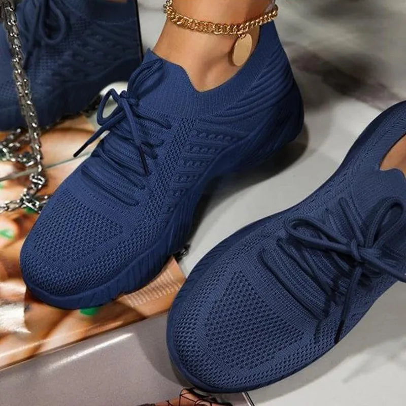 Women's deepblue breathable sneakers