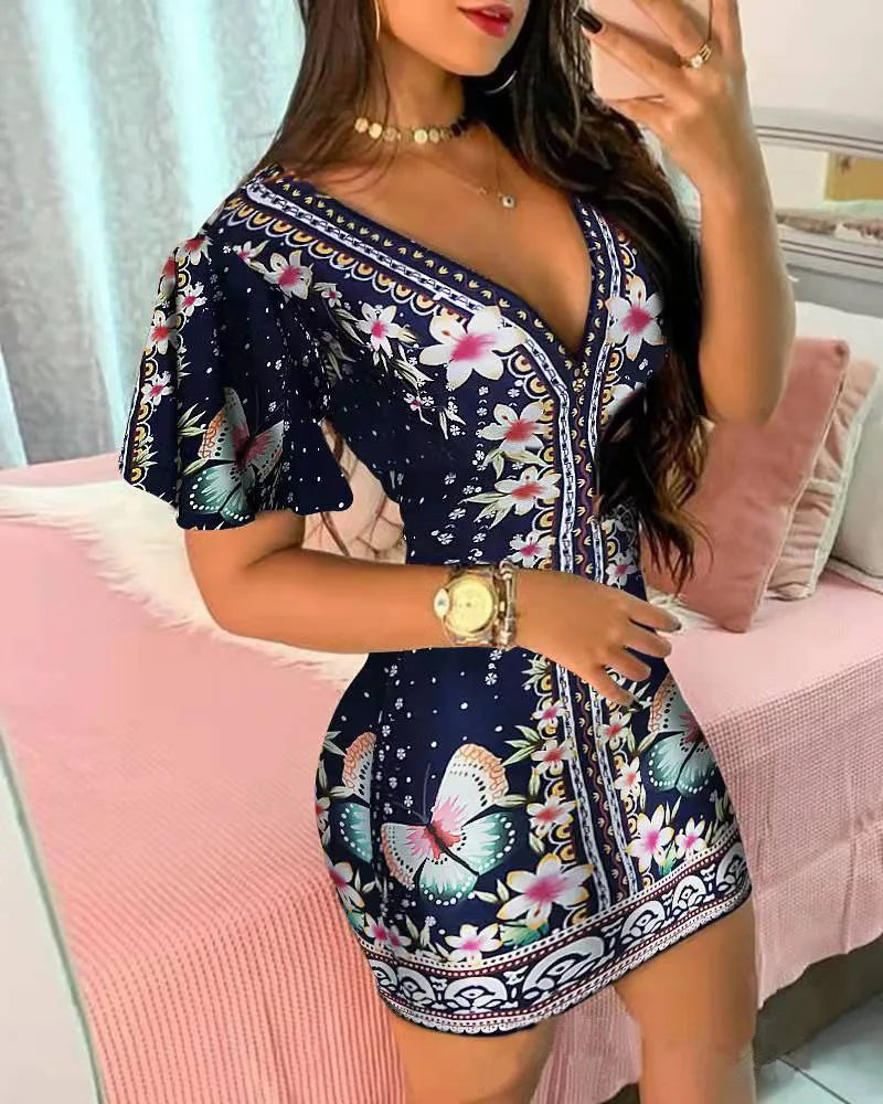 Women's navy blue mini dress