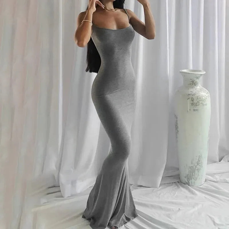 Alternate view: Women's satin slip maxi dress