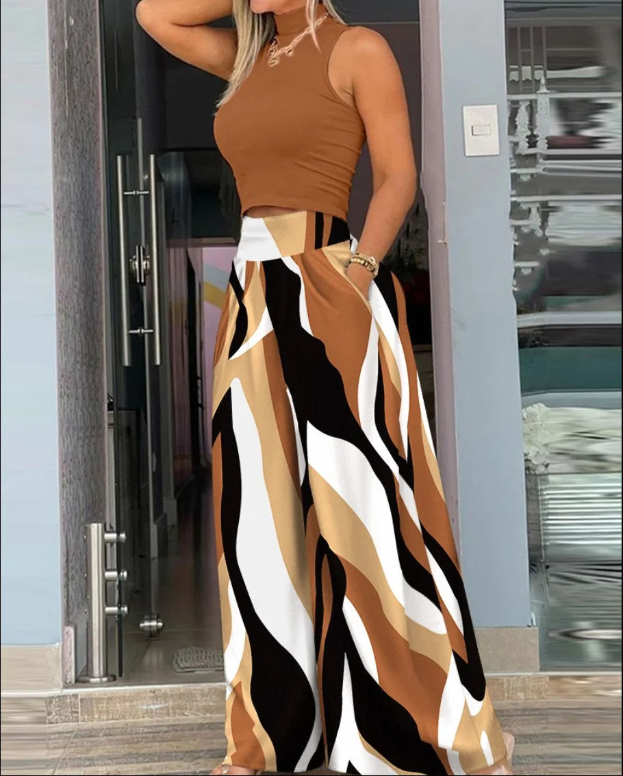 Women's coffee pc trouser set