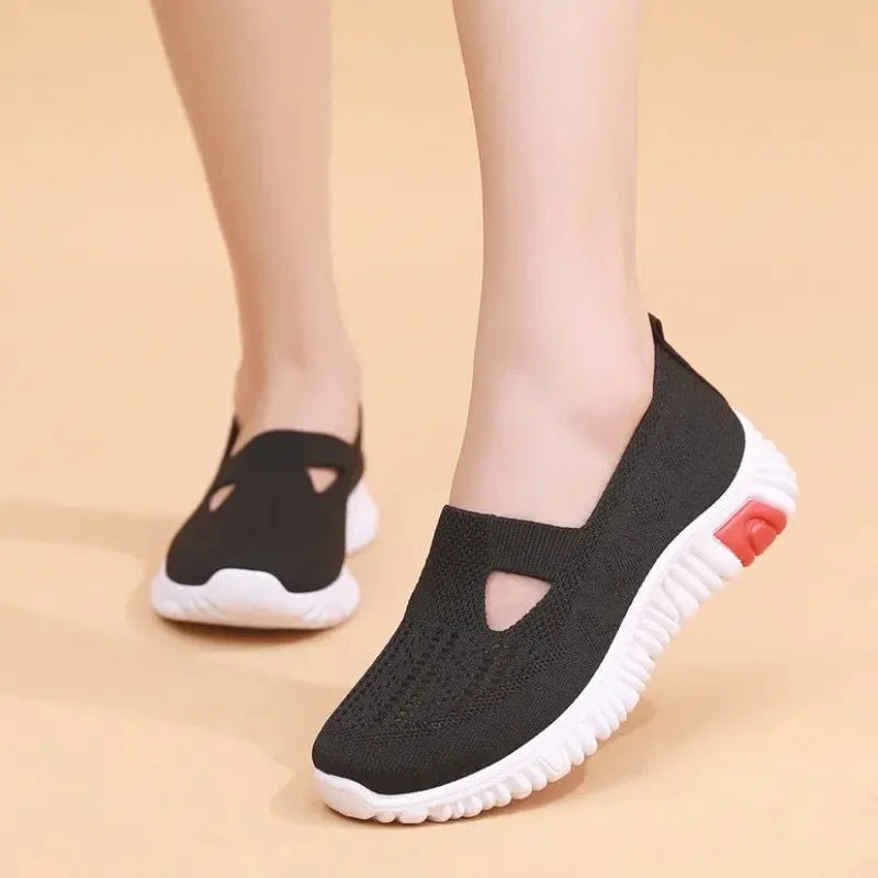 Women's black summer sneakers