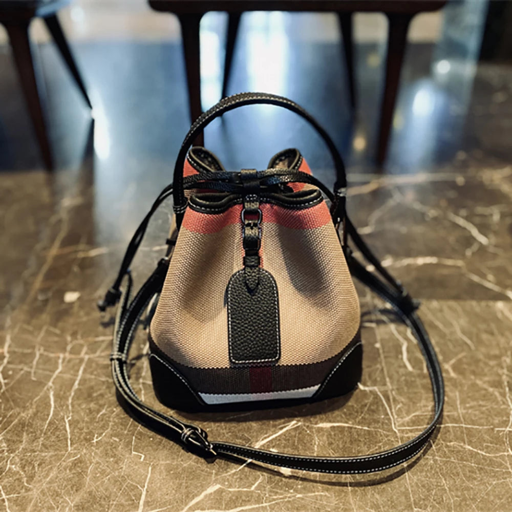 Women's black canvas bag