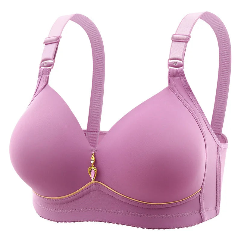 Women's purple wireless bra