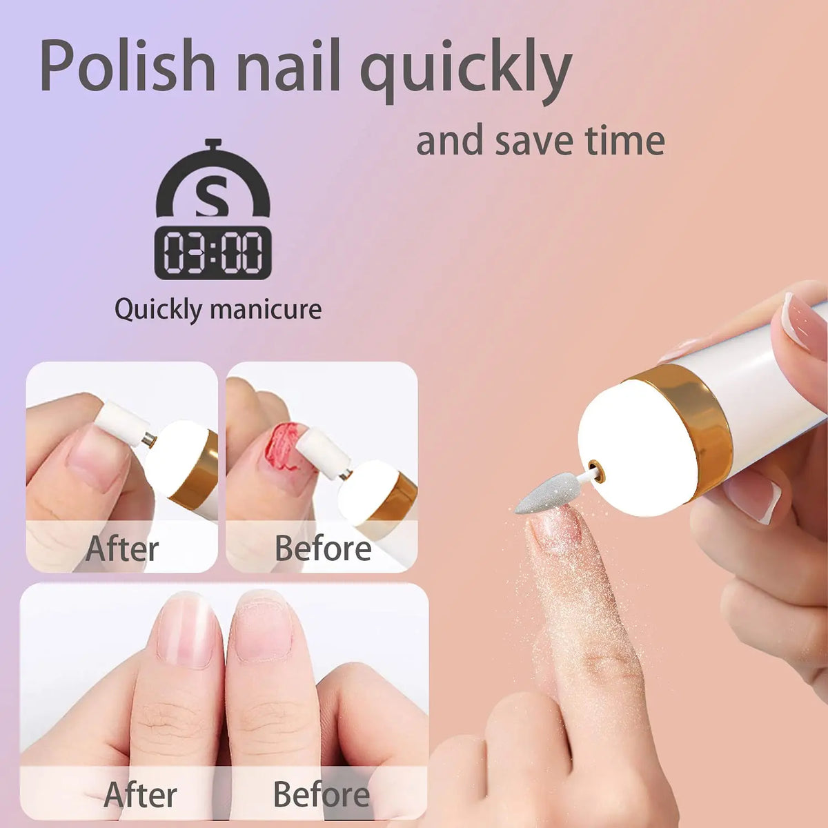 Unisex 5 in 1 electric nail drill