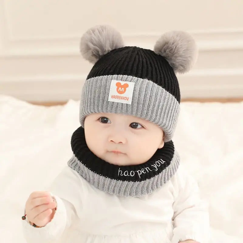 Kids baby hat and scarf set