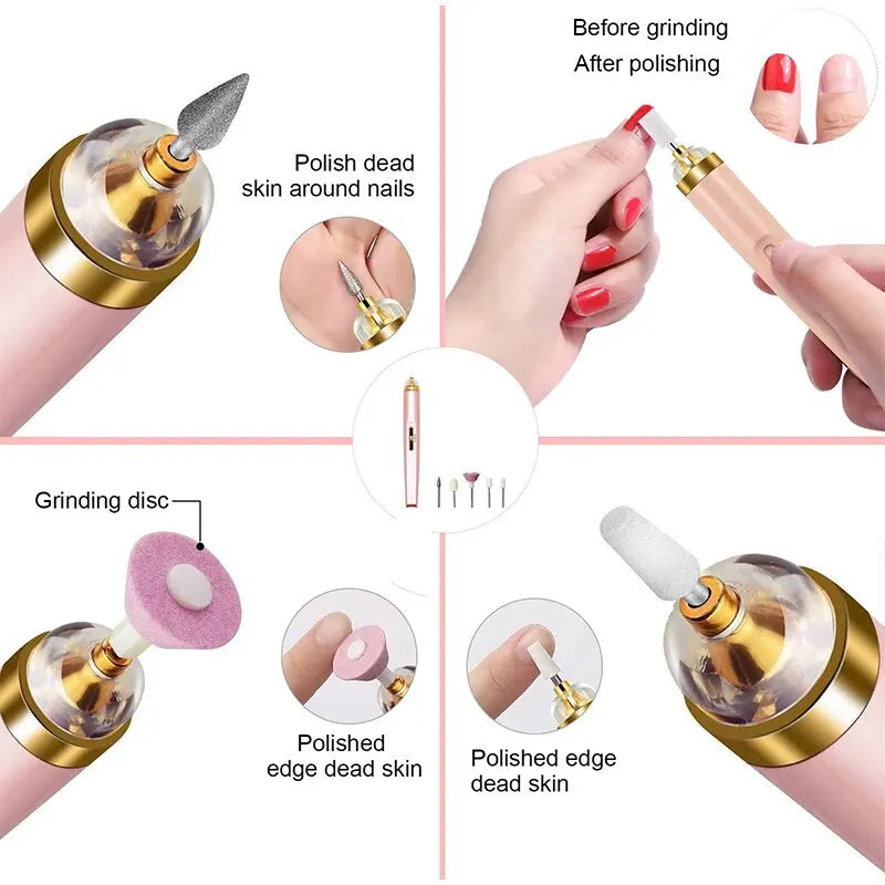 Unisex 5 in 1 electric nail drill