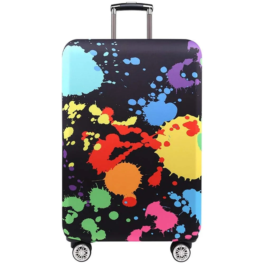 Unisex black graffiti protective suitcase sleeve
