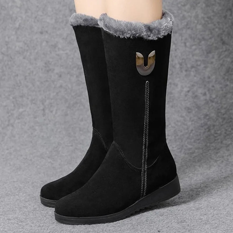 Alternate view: Women's plush fur winter boots
