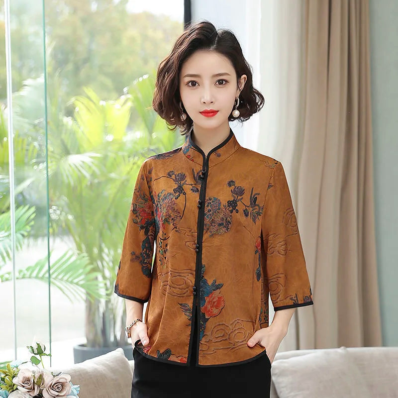 Women's shirt b cheongsam blouse