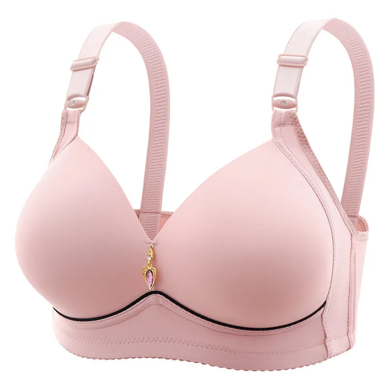Women's pink wireless bra