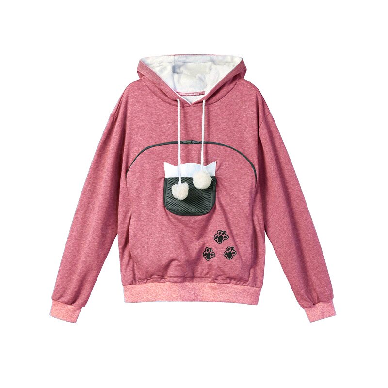 Women's pink animal ear hoodie