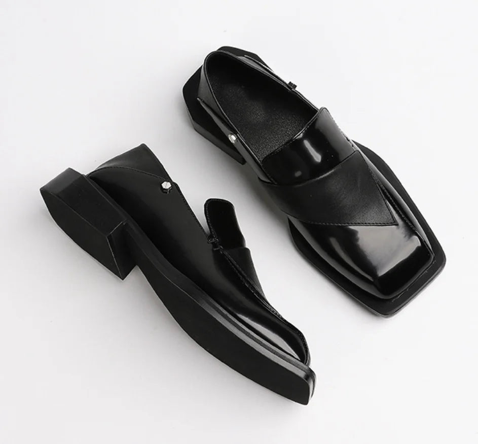 Women's square toe derby shoes