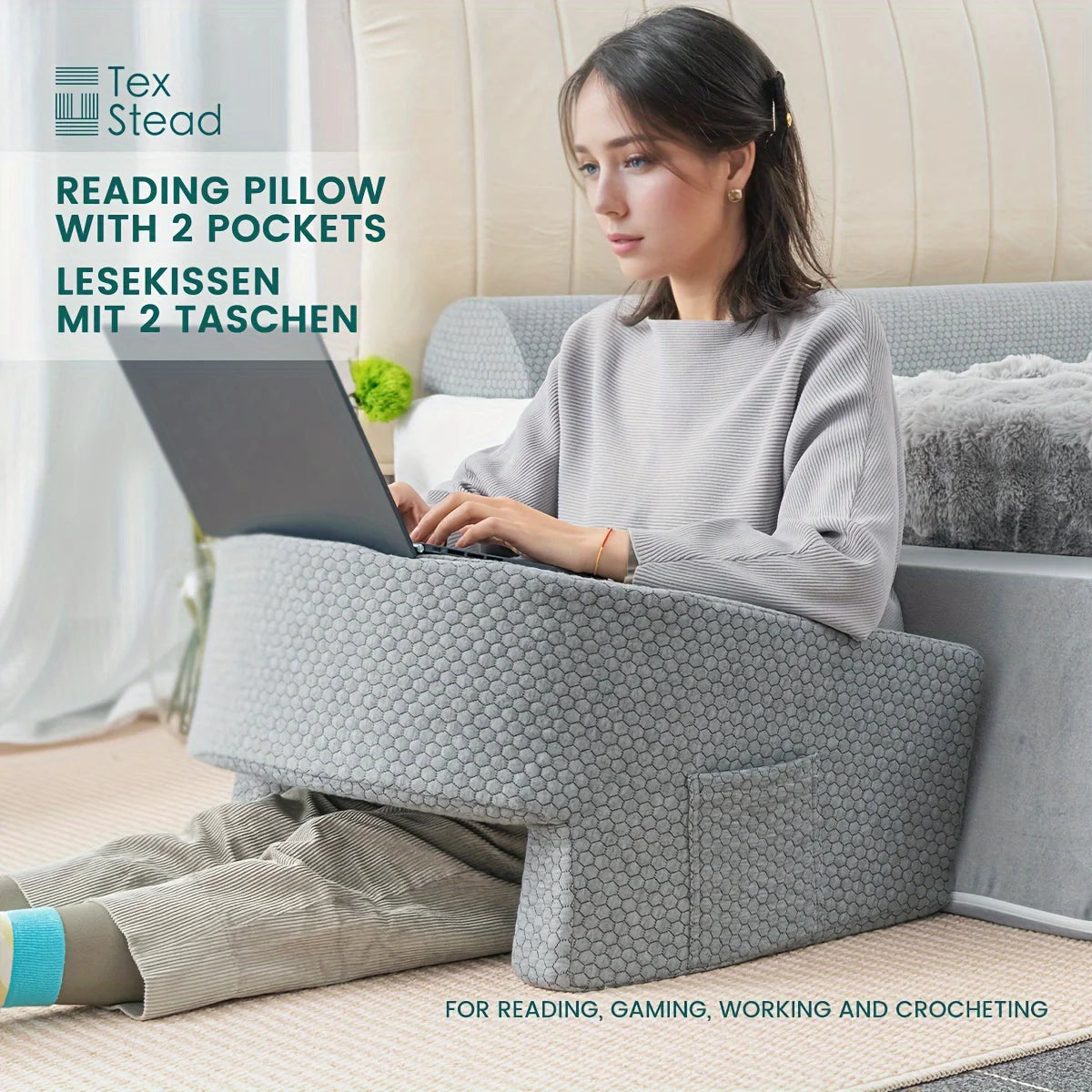 Alternate view: Reading arm rest pillow