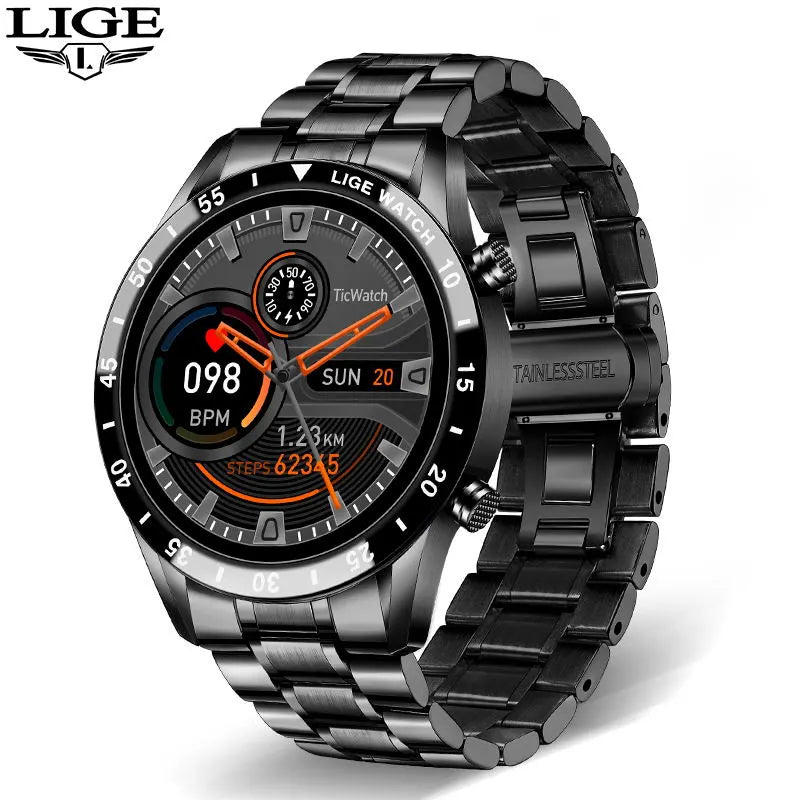 Unisex silver smart watch