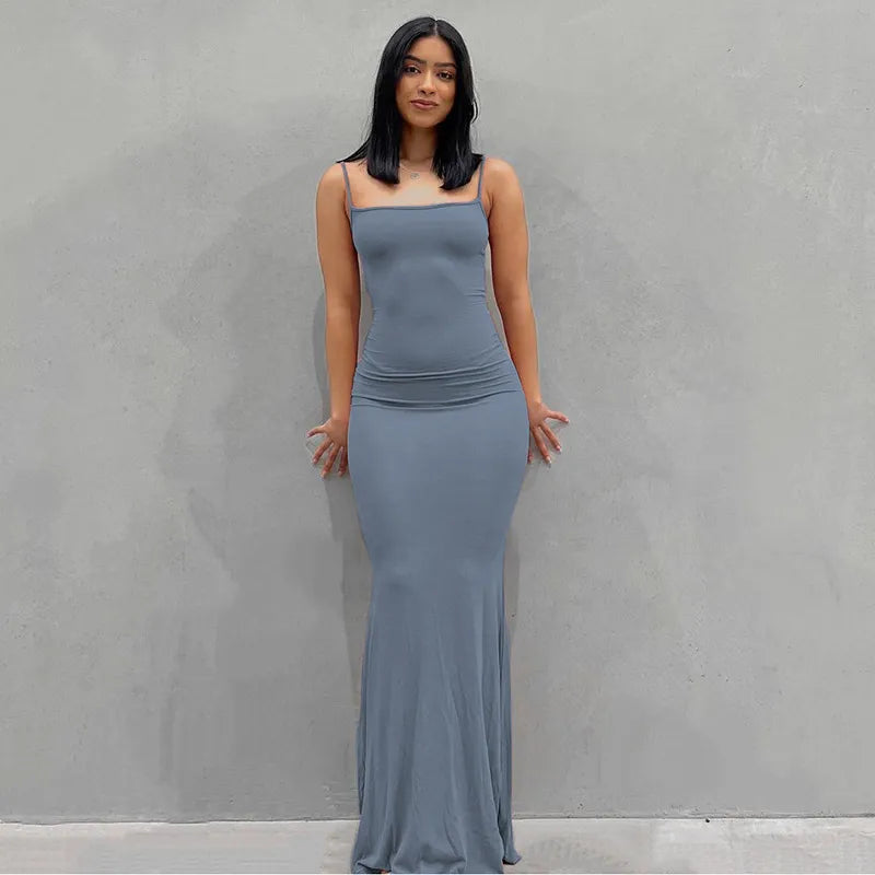 Alternate view: Women's satin slip maxi dress