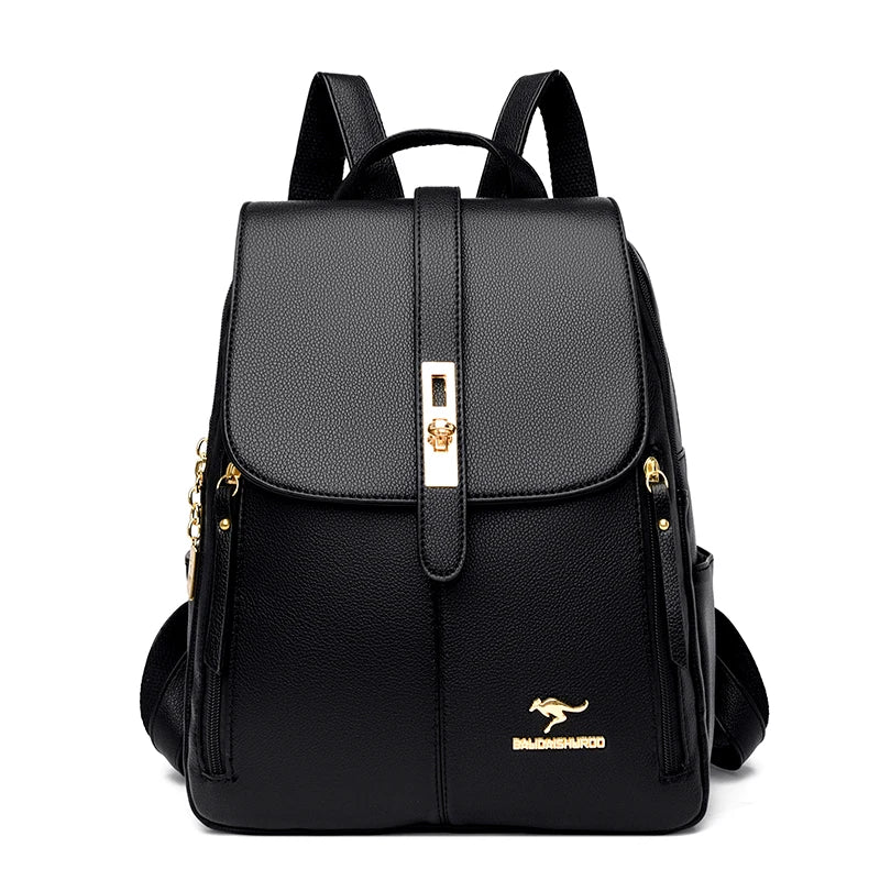Girls black vintage backpack