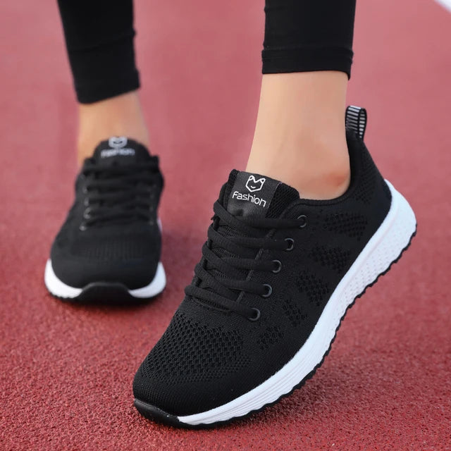 Women's black sneakers