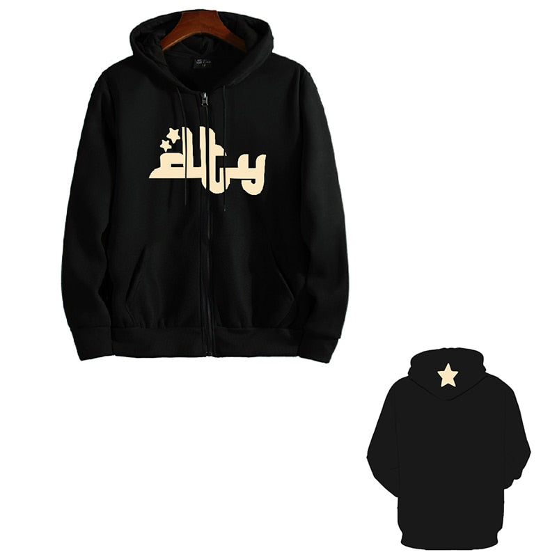 Women's black b letter print jacket