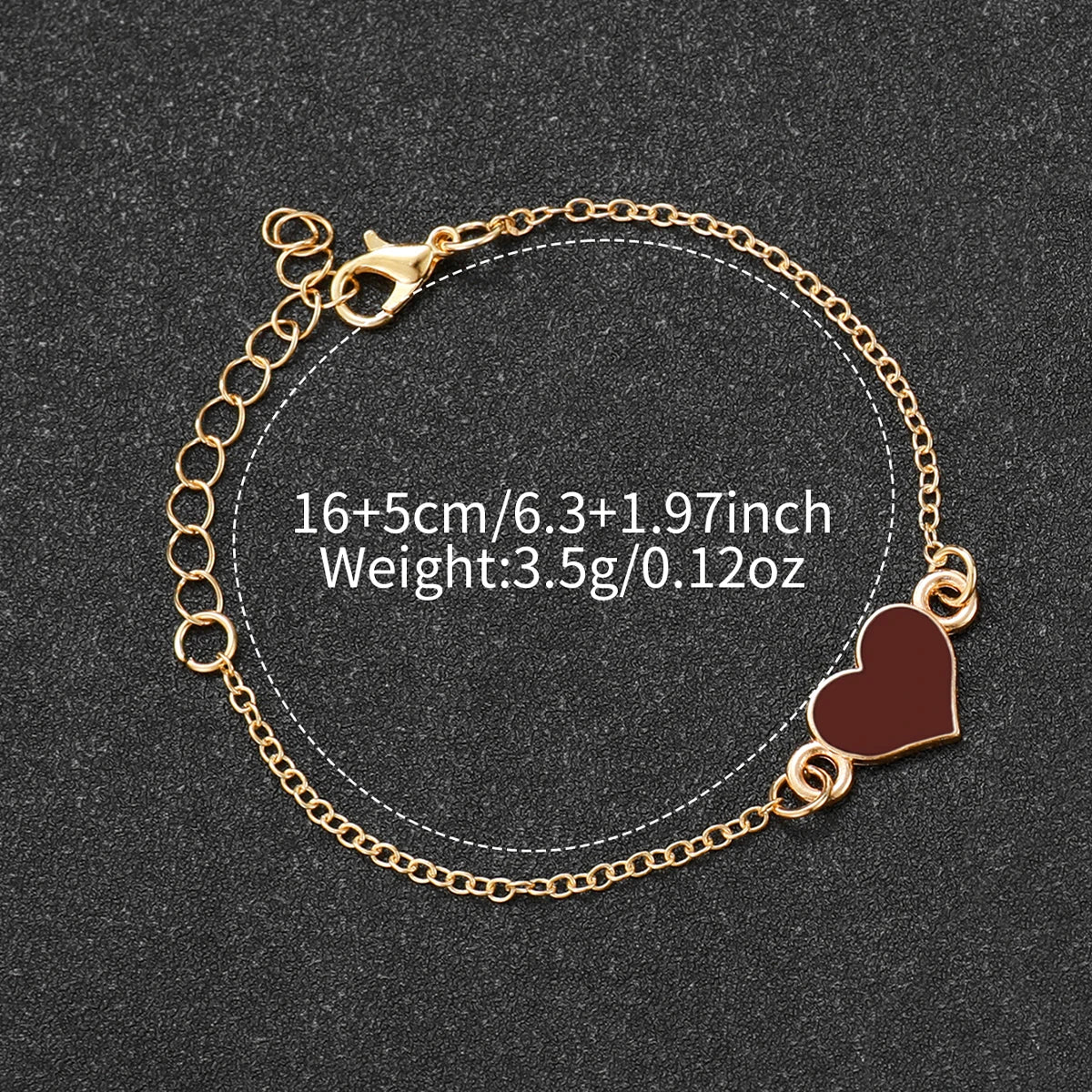 Square watch and heart bracelet set - view 5