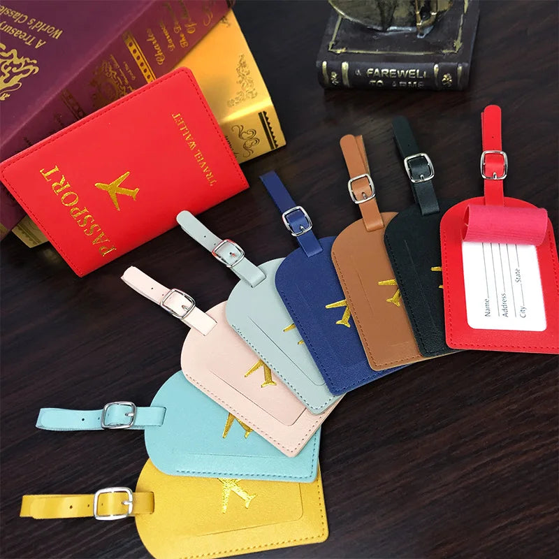 Alternate view: Unisex PU leather luggage tag