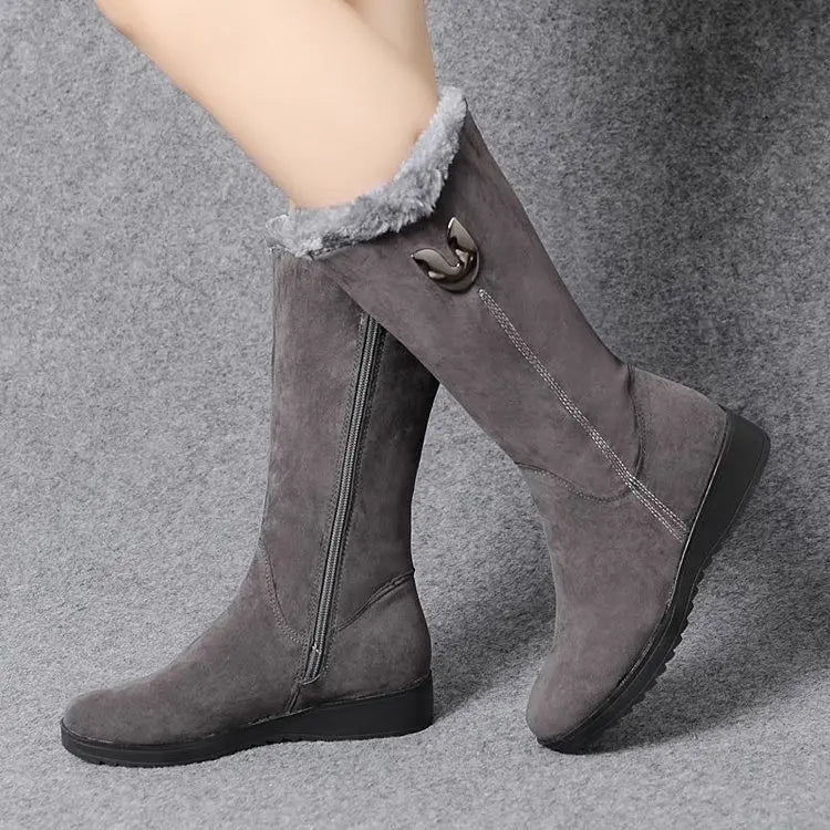 Alternate view: Women's plush fur winter boots
