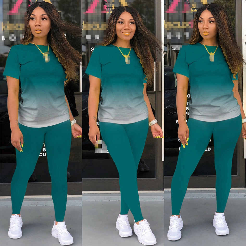 Women's gradient tracksuit