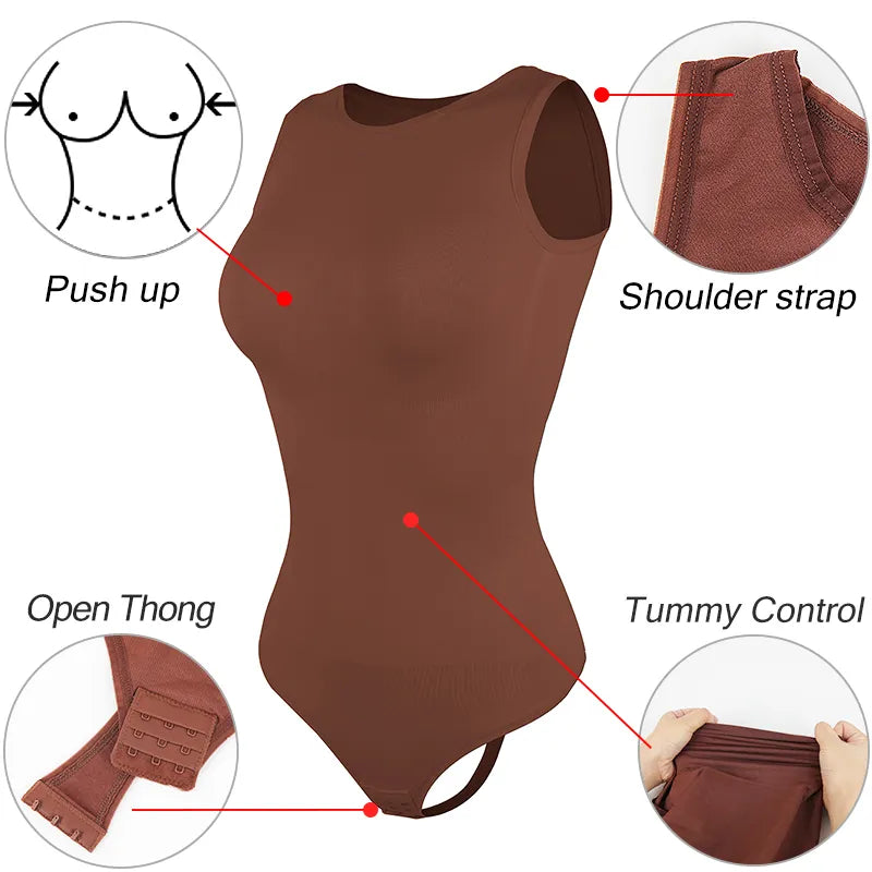 Alternate view: Women's shapewear bodysuit tank