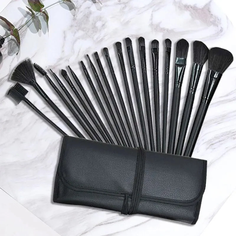 Unisex 24 piece makeup brush set