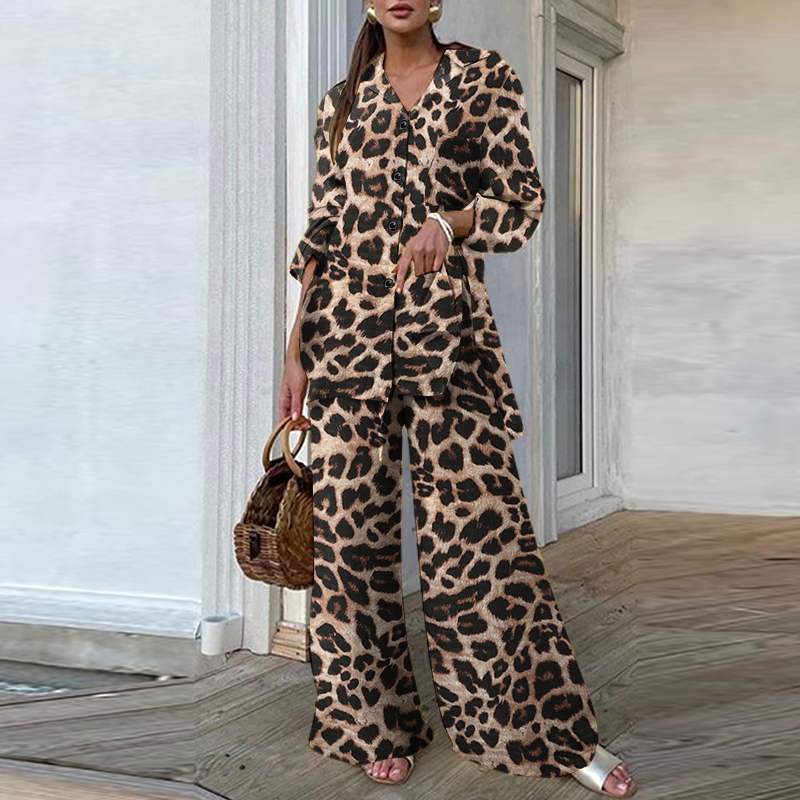 Alternate view: Women's leopard two-piece set