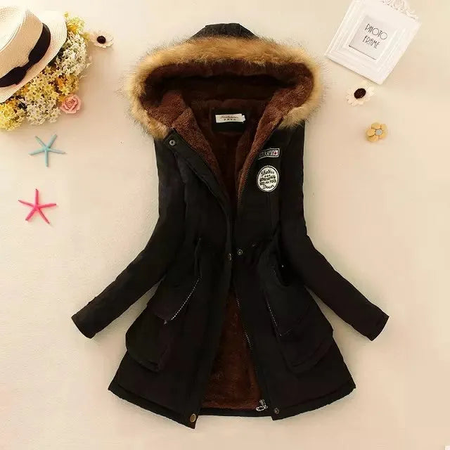Women's black winter jackets & coats