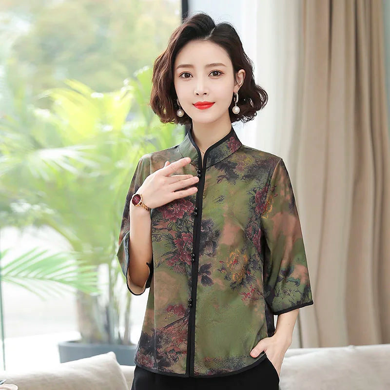 Alternate view: Women's cheongsam blouse