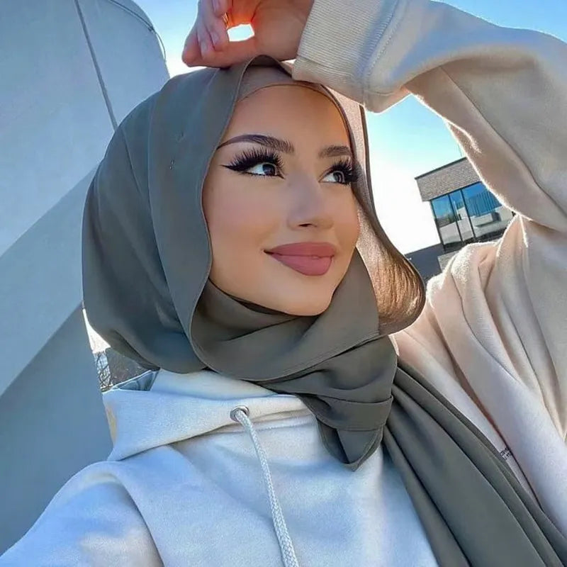 Alternate view: Women's chiffon hijab scarf