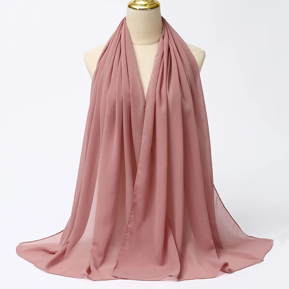 Women's brandy melon chiffon hijab scarf