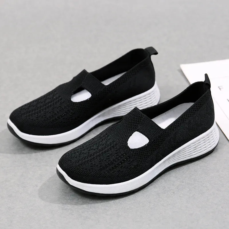 Women's black summer sneakers