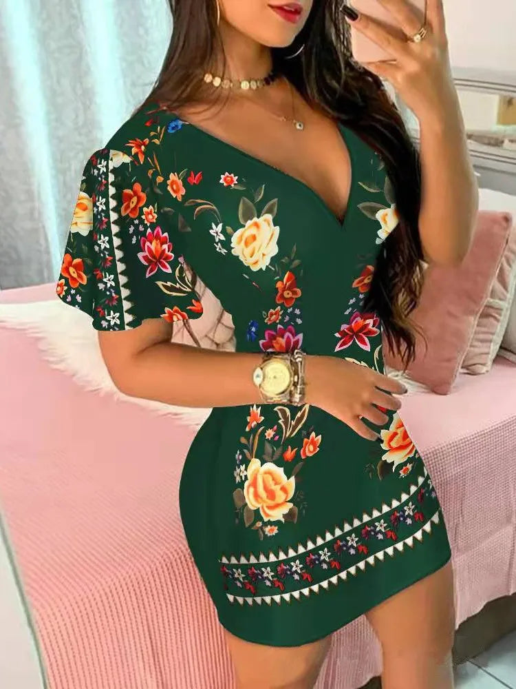 Alternate view: Women's floral mini dress